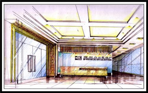 办公室设计草图---花工设计